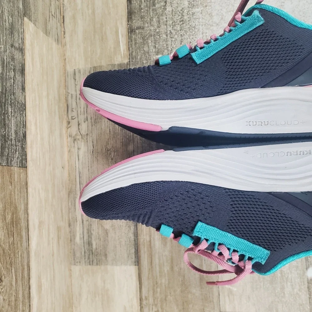 KURU Atom 2 Womens Shoes Sz 7 M Running Night Blue Teal Mesh‎ Lace Up Sneakers